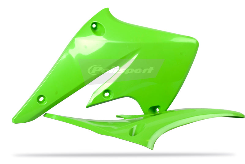 POLISPORT Radiator Covers Green Kawasaki KX250F - 1086266001