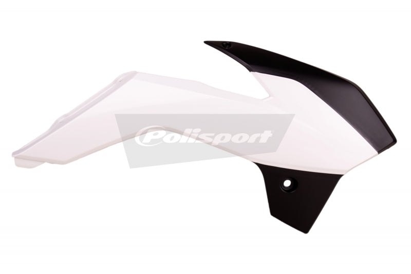 POLISPORT Radiator Covers Black/White KTM SX85