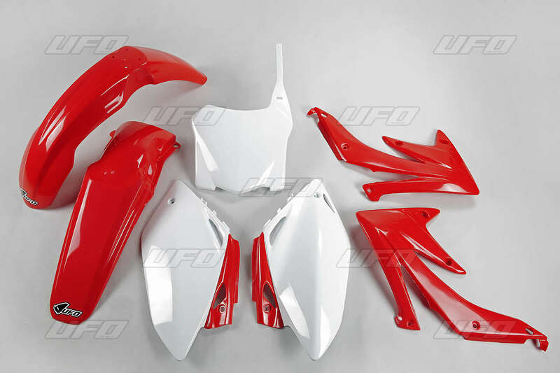 UFO Plastic Kit OEM Color Red/White (2008) Honda CRF450R