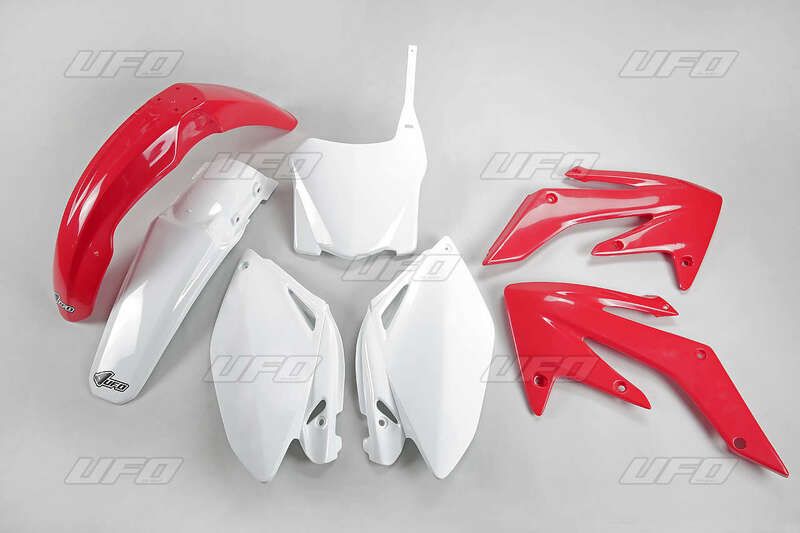 UFO Plastic Kit OEM Color Red/White (2009) Honda CRF250R
