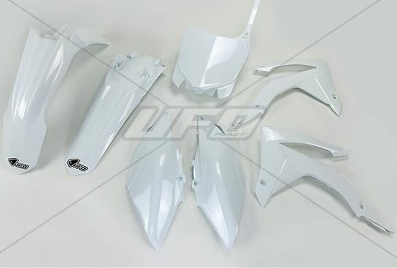 UFO Plastic Kit White Honda CRF250R/CRF450R