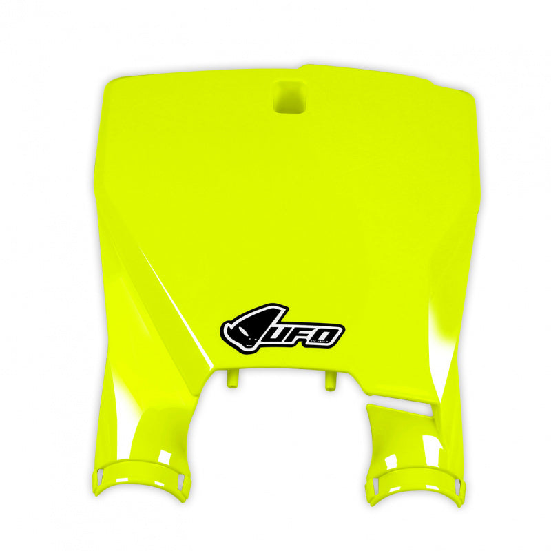 UFO Stadium Front Number Plate Neon Yellow Husqvarna