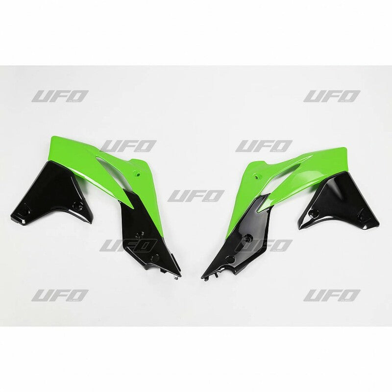 UFO Radiator Covers OEM Color 2013 Green/Black Kawasaki KX250F