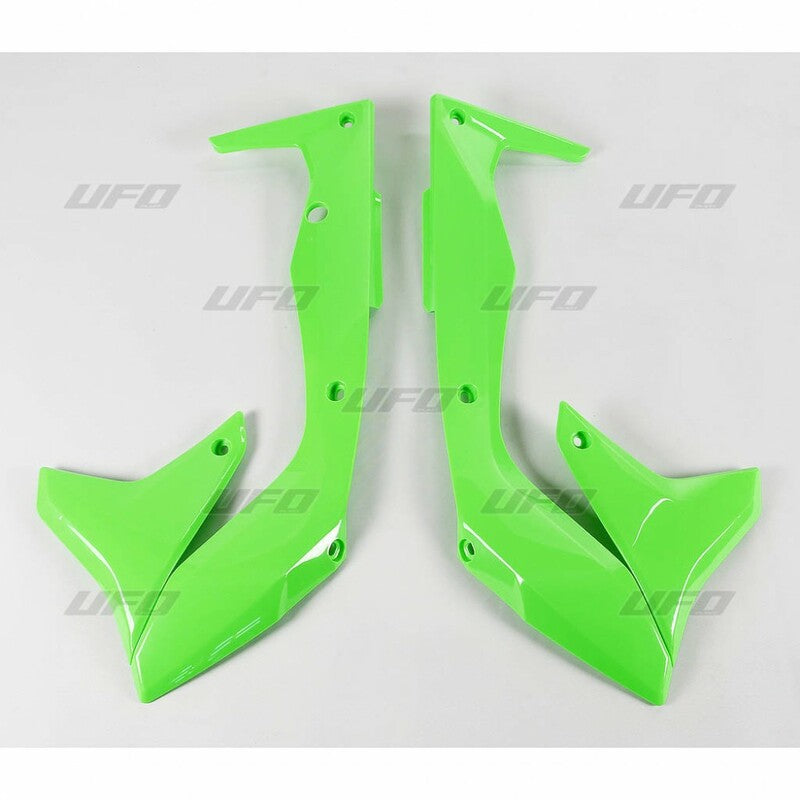 UFO Radiator Covers Neon Green Kawasaki KX450F