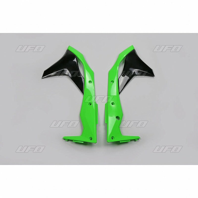 UFO Radiator Covers OEM Color 2017 Green/Black Kawasaki KX250F
