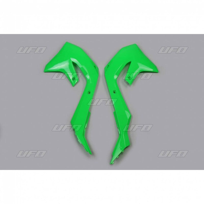 UFO Radiator Covers Neon Green Kawasaki KX450