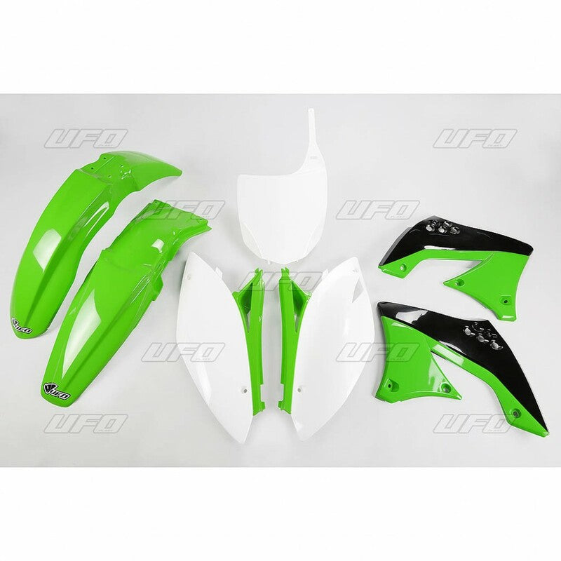UFO Plastic Kit OEM Color Green/Black/White Kawasaki KX450F - 1087263001