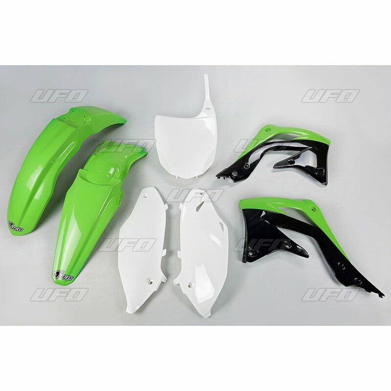 UFO Plastic Kit OEM Color Green/Black/White Kawasaki KX450F - 1087264001