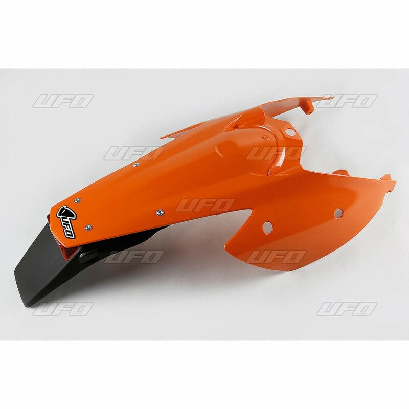 UFO Rear Fender + License Plate Holder /w Light Orange KTM EXC