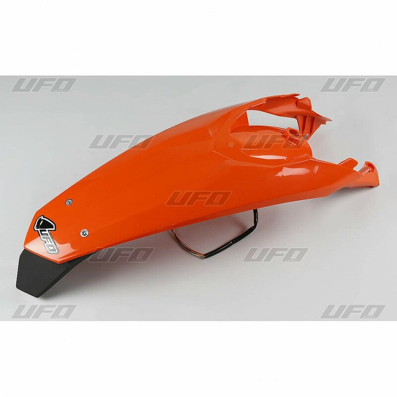 UFO Rear Fender + License Plate Holder /w Light Orange KTM
