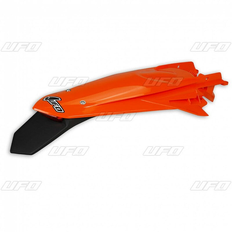 UFO Rear Fender + License Plate Holder /w Light Orange KTM EXC/EXC-F