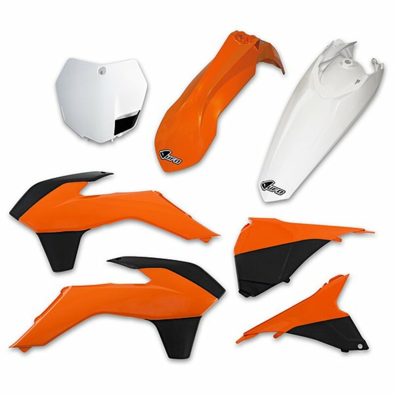 UFO Plastic Kit OEM Color (13-14) Orange/Black/White KTM