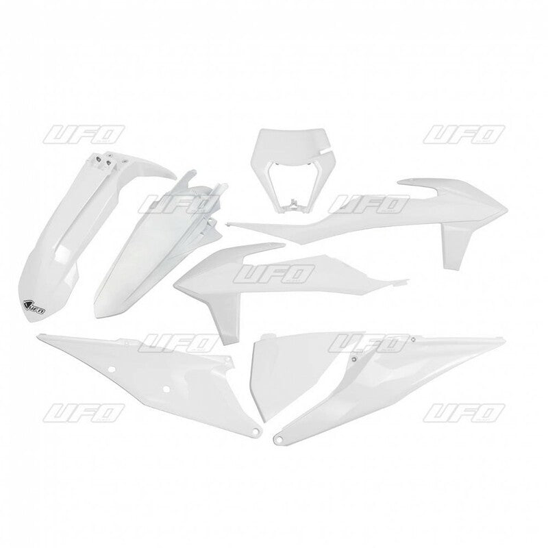 UFO Plastic Kit White KTM EXC/EXC-F