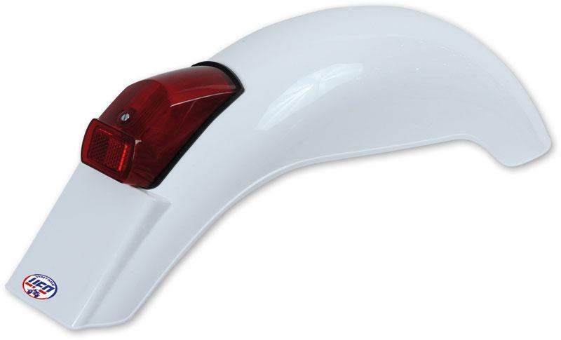UFO Enduro Rear Fender + Light White - 1087483003
