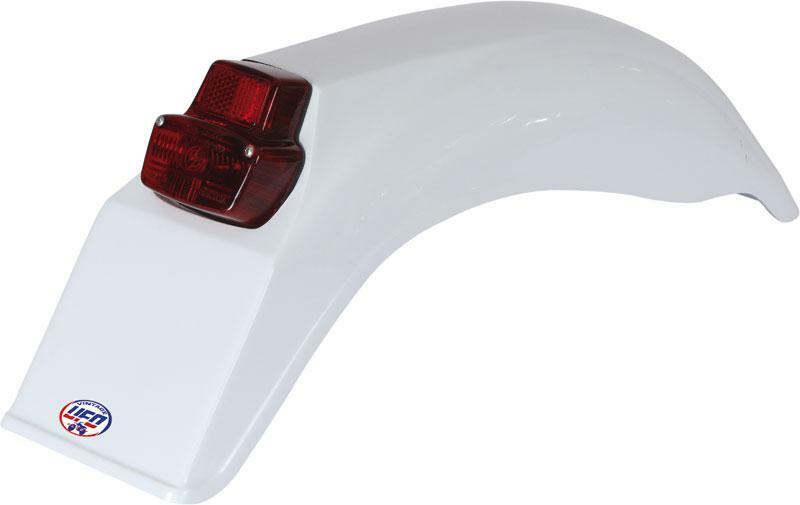 UFO Enduro Rear Fender + Light White - 1087485003