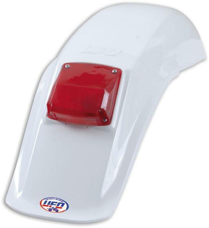 UFO Enduro Rear Fender + Light White - 1087486003