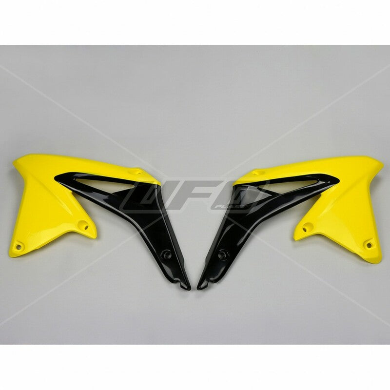 UFO Radiator Covers Yellow/Black Suzuki RM-Z450