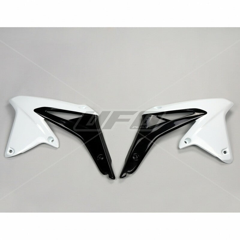 UFO Radiator Covers White/Black Suzuki RM-Z450