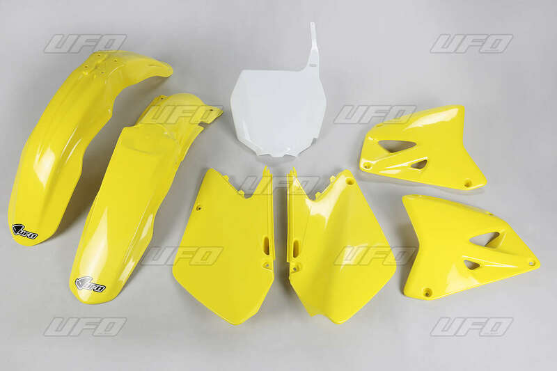 UFO Plastic Kit OEM Color Yellow/White Suzuki RM125/250 - 1087714001