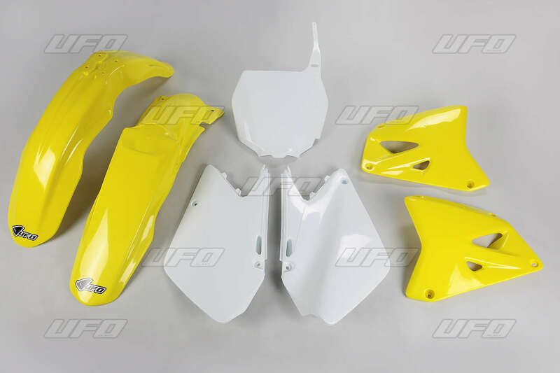 UFO Plastic Kit OEM Color Yellow/White Suzuki RM125/250 - 1087715001