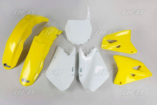 UFO Plastic Kit OEM Color Yellow/White Suzuki RM125/250 - 1087715001