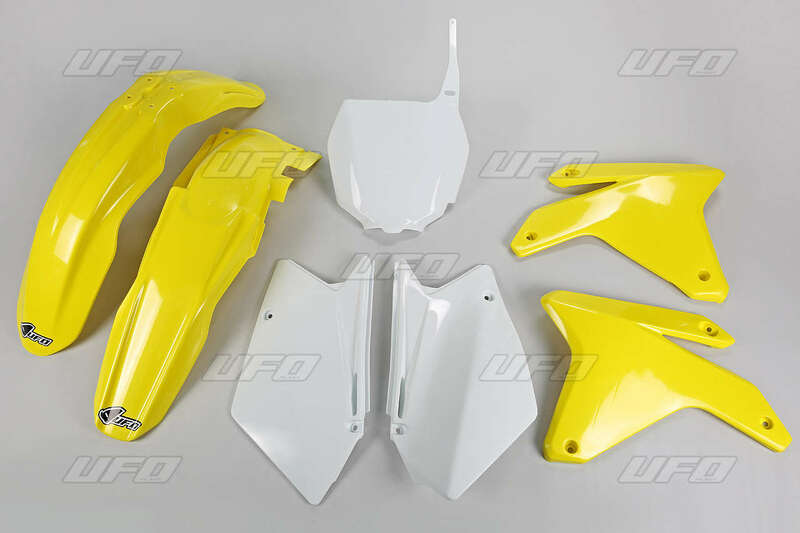 UFO Plastic Kit OEM Color Yellow/White Suzuki RM-Z450 - 1087717001