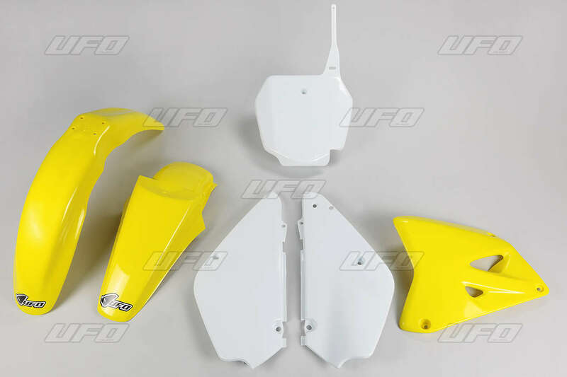 UFO Plastic Kit OEM Color Yellow/White (02-17) Suzuki RM85