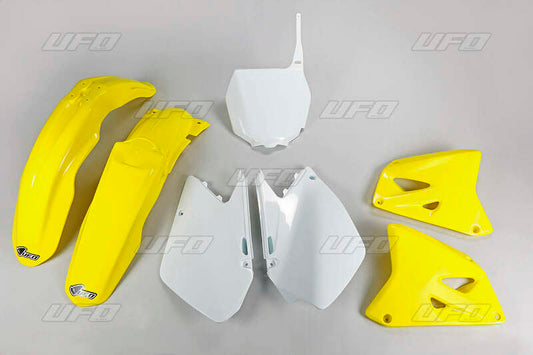 UFO Plastic Kit OEM Color Yellow/White Suzuki RM125/250 - 1087719001