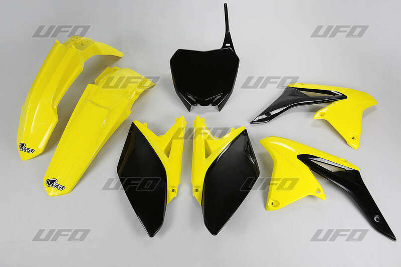 UFO Plastic Kit OEM Color Yellow/Black Suzuki RM-Z250 - 1087726004