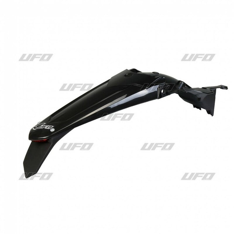 UFO Rear Fender + License Plate Holder /w Light Black Yamaha WR450F