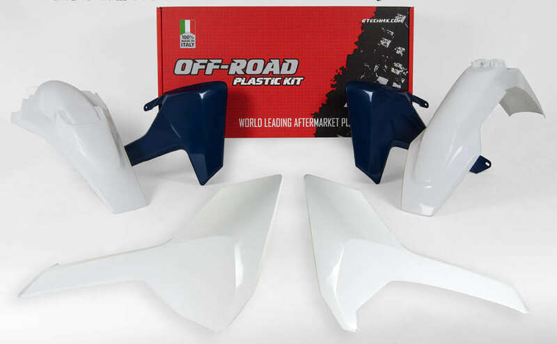 RACETECH Plastic Kit OEM Color (2017) White/Blue Husqvarna
