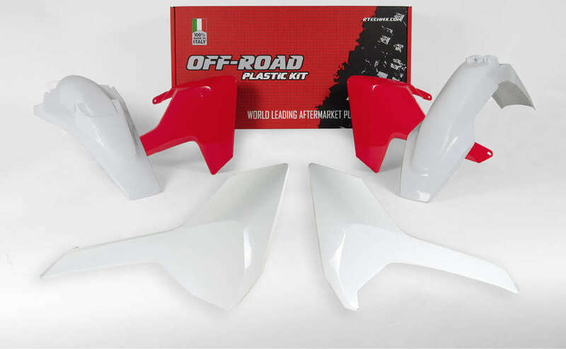 RACETECH Plastic Kit Vintage White/Red Husqvarna