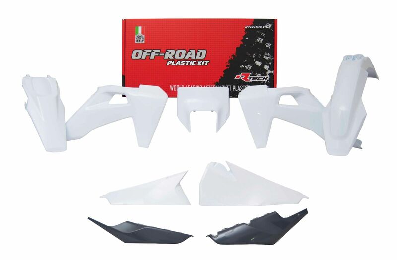 RACETECH Plastic Kit White/Anthracite Grey Husqvarna TE/FE