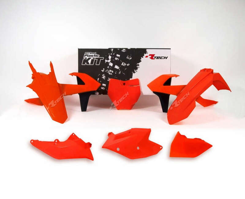 RACETECH Plastic Kit Neon Orange/Black KTM