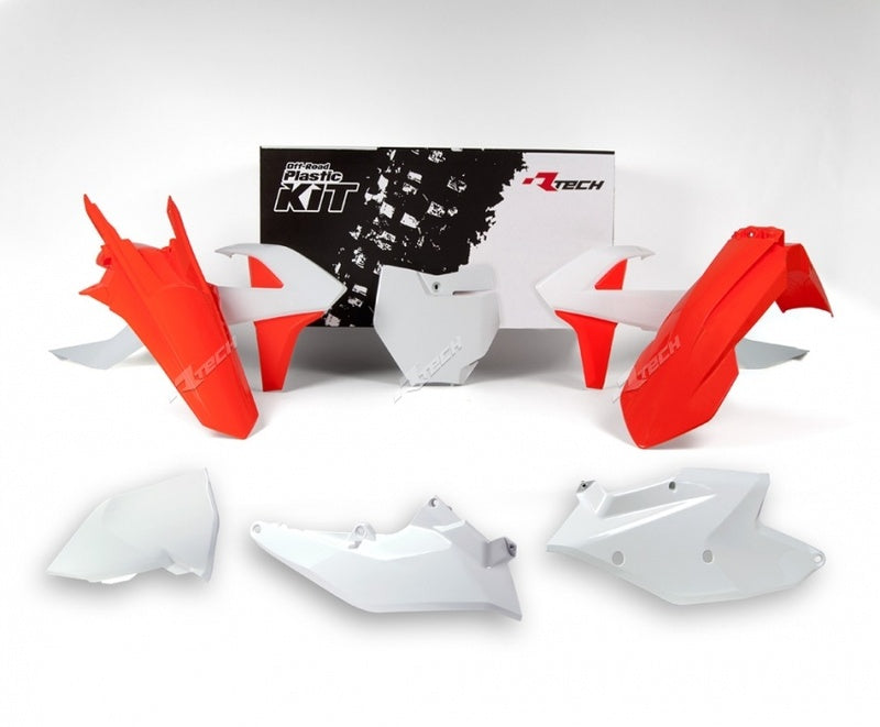 RACETECH Factory Edition Plastic Kit Orange/White KTM