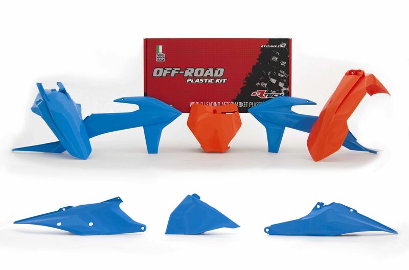 RACETECH Plastic Kit Vintage Blue/Orange KTM SX/SX-F