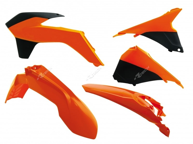 RACETECH Plastic Kit OEM Colour (2014) Orange/Black KTM EXC/EXC-F 125 AND +