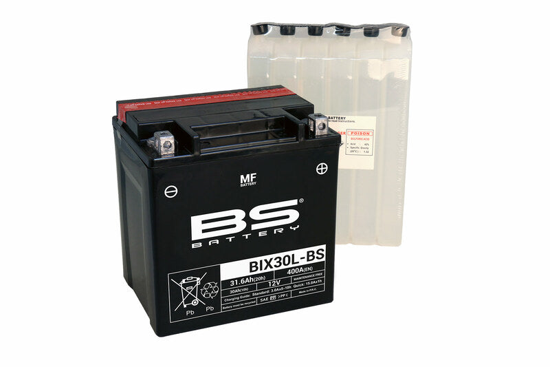 BS BATTERY Battery Maintenance Free with Acid Pack - BIX30L-BS