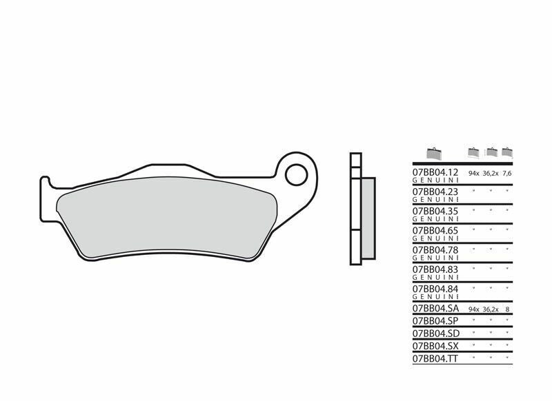 BREMBO Carbon Ceramic Brake Pads - 07BB04CC