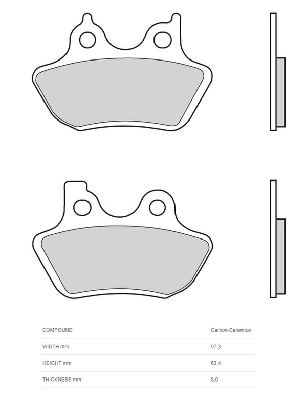 BREMBO Carbon-Keramik-Bremsbeläge - 07HD16CC 