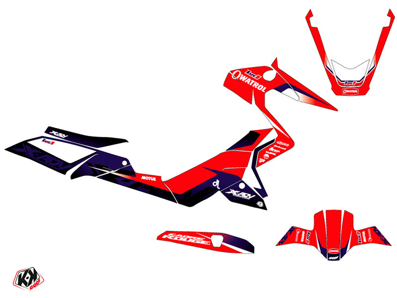 KUTVEK Replica Luc1 2018 Graphic Kit Red/Blue Honda X ADV
