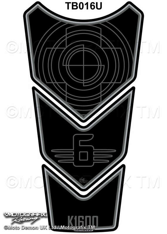 MOTOGRAFIX Tank Pad 3pcs Black BMW K1600GT