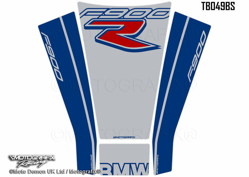 MOTOGRAFIX Tank Pad 4pcs White/Blue BMW F900R