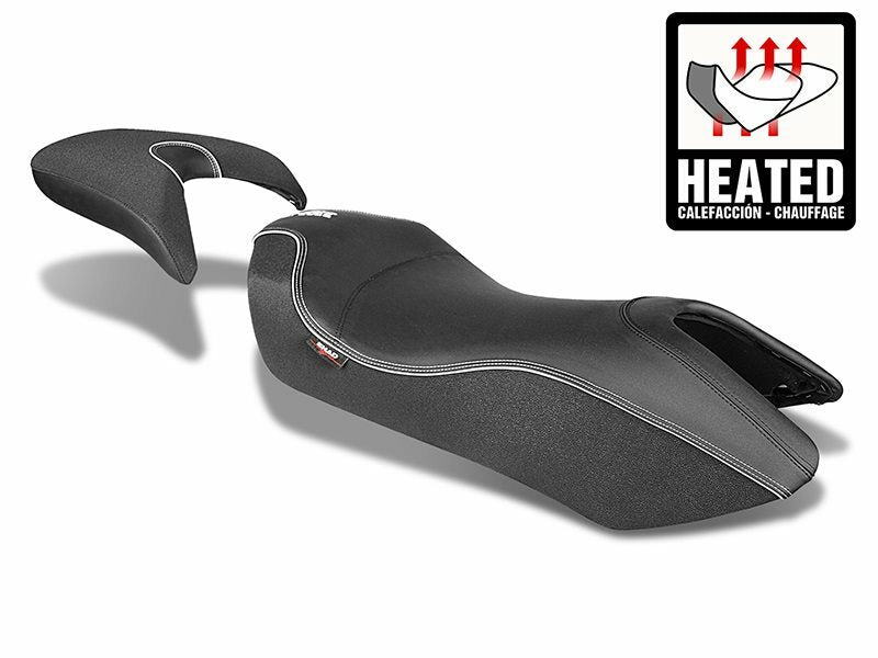 SHAD Heated Comfort Seat Black/White Seams - Honda Integra 750