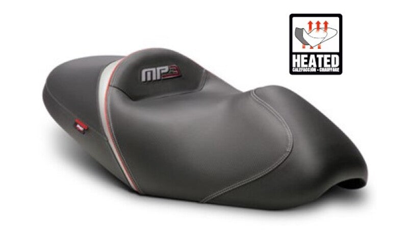 SHAD Comfort Seat lack/Grey-Blue Seams - Piaggio MP3