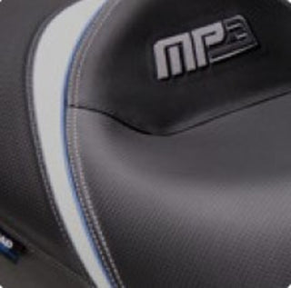 SHAD Comfort Seat lack/Grey-Blue Seams - Piaggio MP3