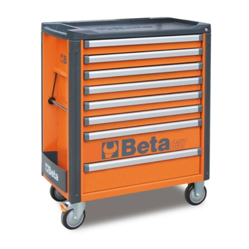 BETA C37/8 Mobile Roller Cab 8 Drawers Orange