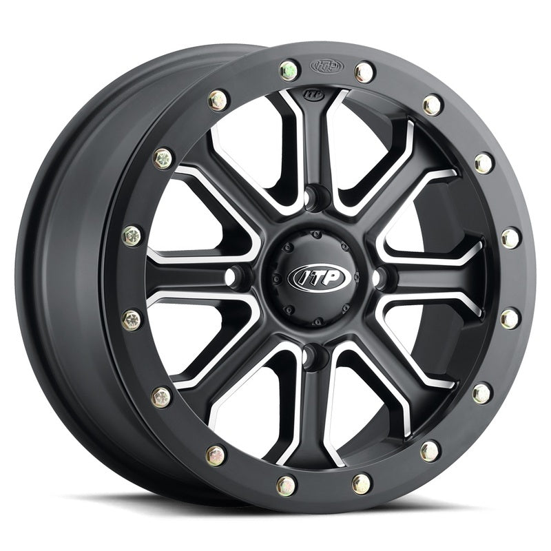 ITP Velocity Wheel 14x7 4x137 5+2 (+40mm) Matte Black/Polished