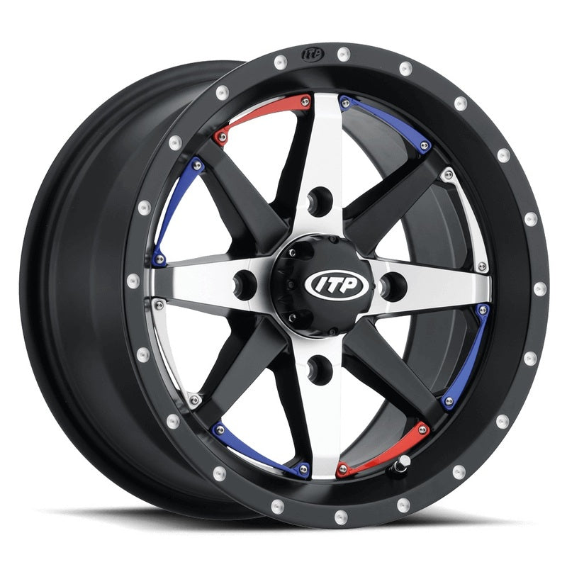 ITP Cyclone Wheel 15x7 4x137 5+2 Black/Machined