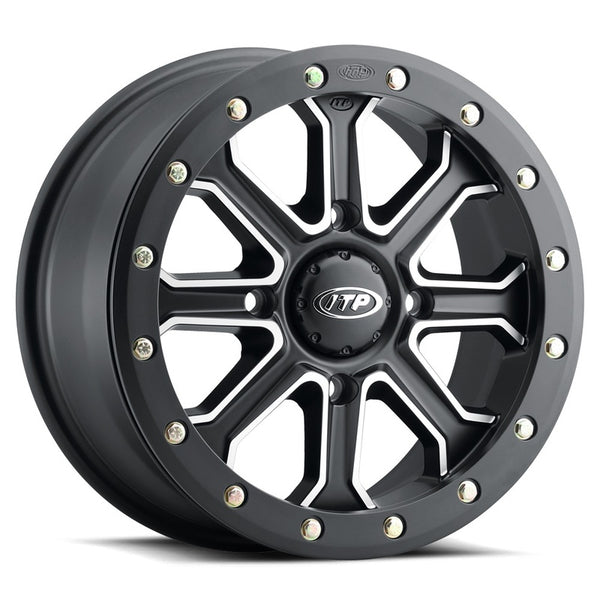 ITP Velocity Wheel 15x7 4x137 5+2 (+30mm) Matte Black/Polished